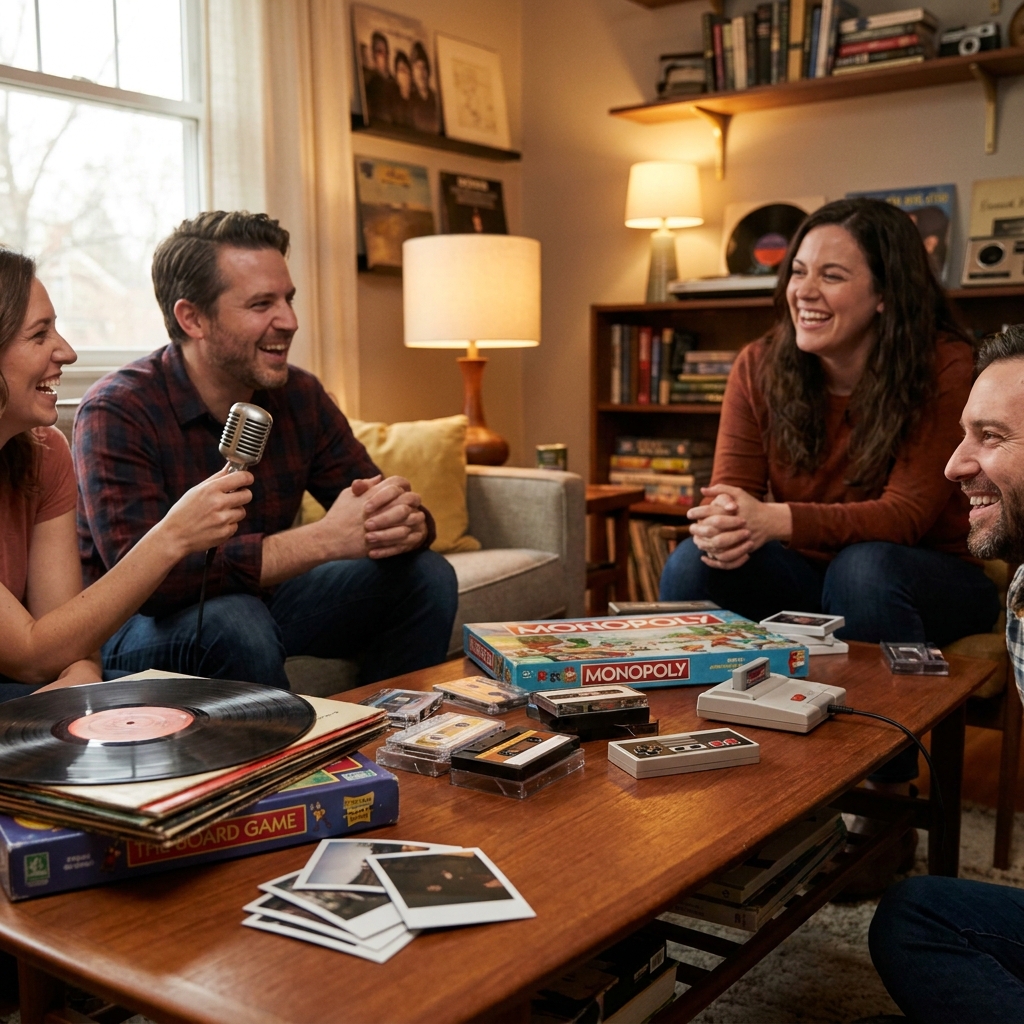 Host a ‘retro rewind’ night (nostalgia entertainment without cringe)