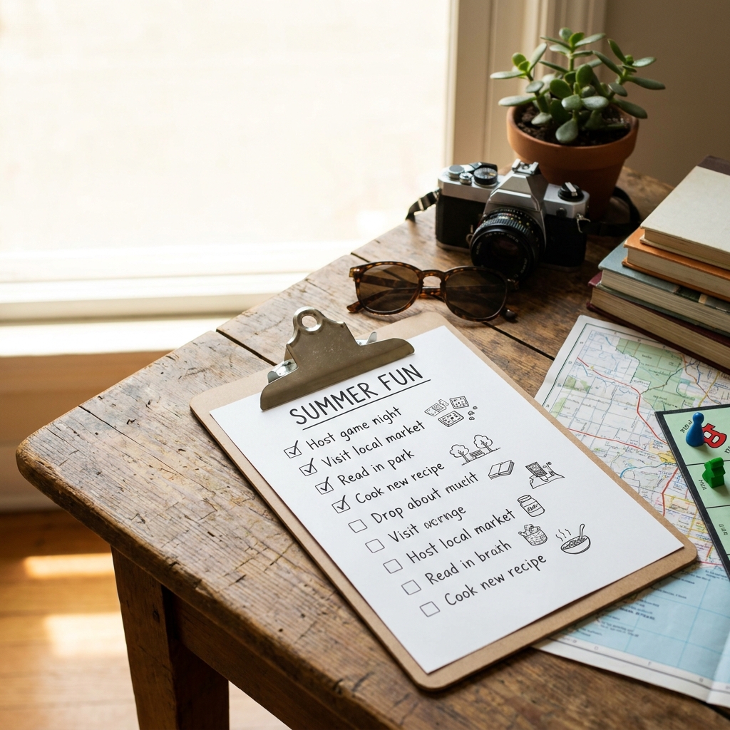 June 1 ‘summer bucket list’—but for entertainment (realistic, small, doable)