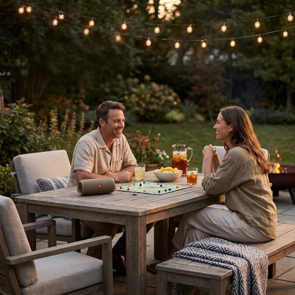 Saturday night ‘backyard lounge’ setup: create a relaxing outdoor entertainment vibe