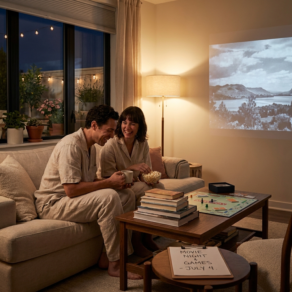 July 4 weekend ‘no-fireworks’ entertainment plan (quiet, family-friendly, neighbor-friendly)