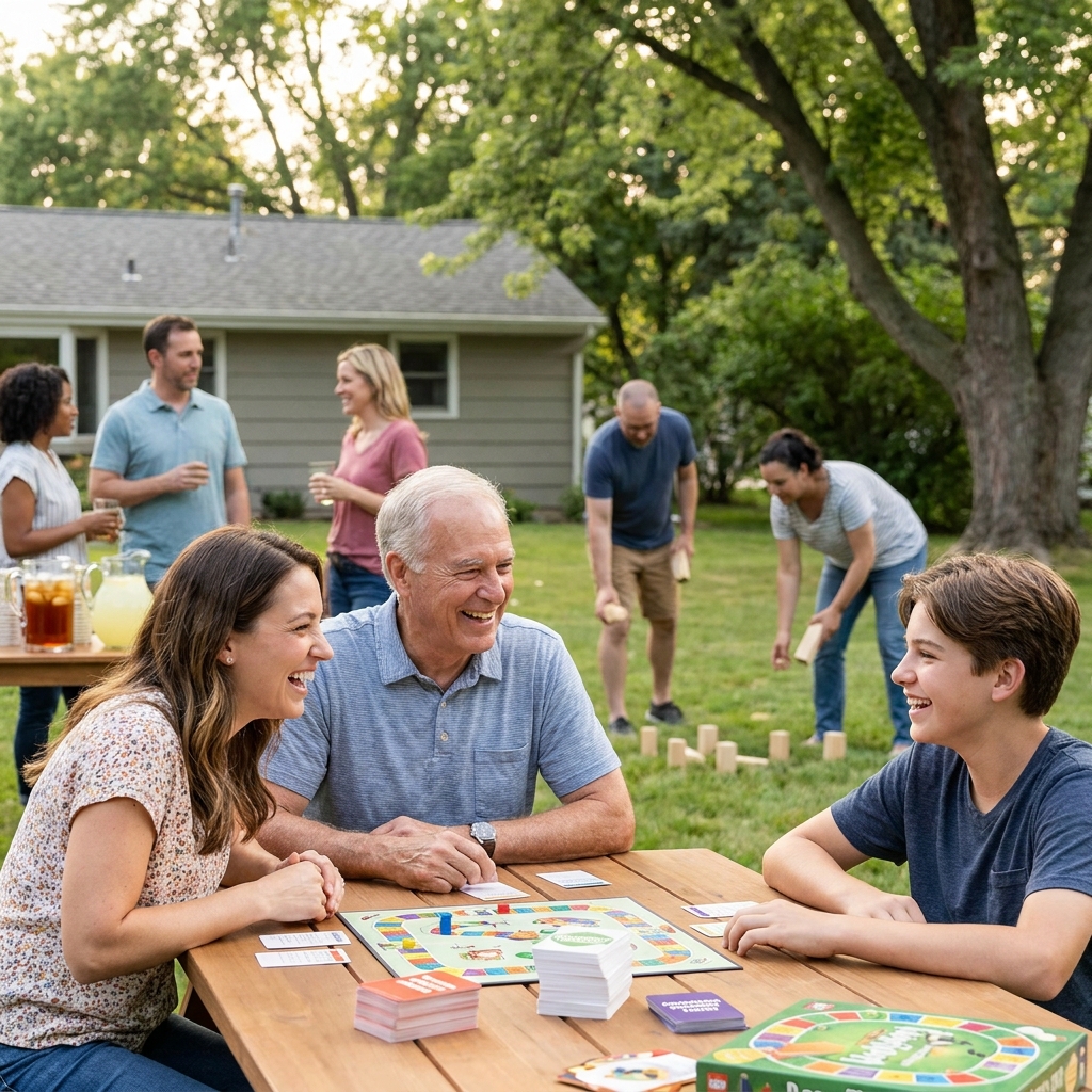 Mid-July family reunion or summer gathering entertainment: simple activities that work for all ages