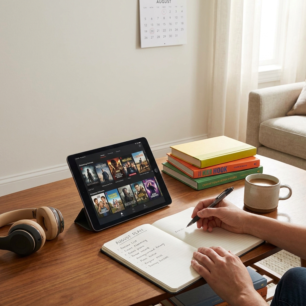 Last Sunday of July: an ‘August-ready’ entertainment reset (queue + calendar + one social plan)