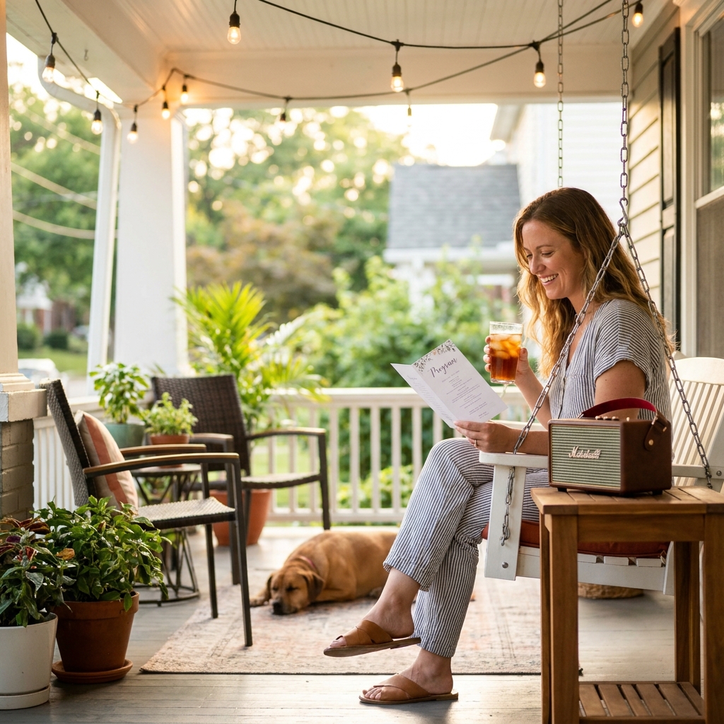 Early August Friday: a ‘summer porch concert’ at home (playlist + mini program)
